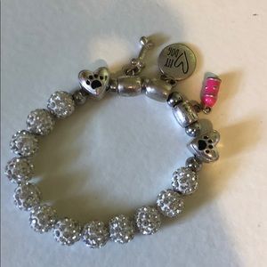 Rustic Cuff with Dog Bracelet charms